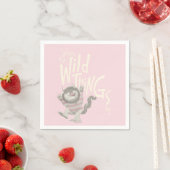 Waar de Wilde Dingen Citaat zijn - Roze Servet (Insitu)