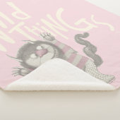 Waar de Wilde Dingen Citaat zijn - Roze Sherpa Deken (3/4)