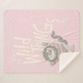 Waar de Wilde Dingen Citaat zijn - Roze Sherpa Deken (Voorkant (horizontaal))