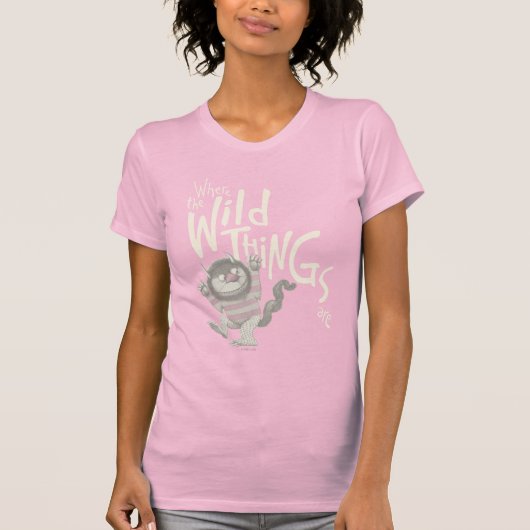 Waar de Wilde Dingen Citaat zijn - Roze T-shirt (Voorkant)