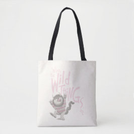 Waar de Wilde Dingen Citaat zijn - Roze Tote Bag