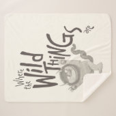 Waar de wilde dingen citaat zijn sherpa deken (Voorkant (horizontaal))