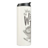 Waar de wilde dingen citaat zijn thermosbeker (Gedraaid links)