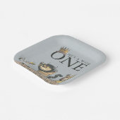 Waar de wilde dingen de eerste verjaardag zijn papieren bordje (Gebogen)