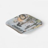 Waar de wilde dingen de eerste verjaardag zijn papieren bordje (Gebogen)