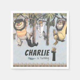 Waar de wilde dingen de eerste verjaardag zijn servet
