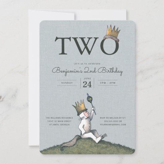 Waar de wilde dingen de tweede verjaardag zijn kaart (Voorkant)