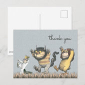 Waar de Wilde Dingen een halve dag zijn bedankt Briefkaart (Voorkant / Achterkant)