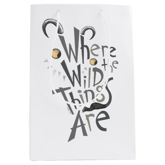 Waar de Wilde Dingen Grafisch Citaat zijn Medium Cadeauzakje (Voorkant)