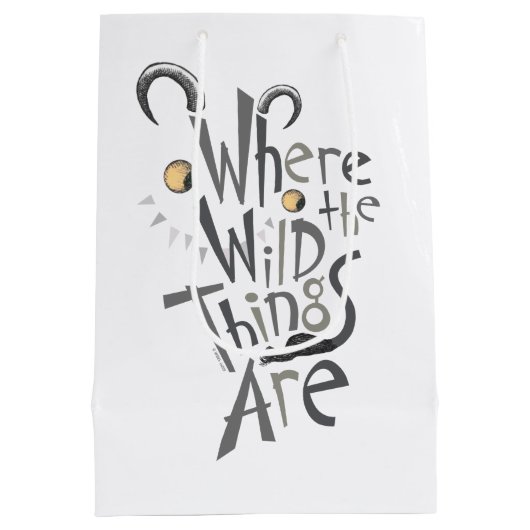 Waar de Wilde Dingen Grafisch Citaat zijn Medium Cadeauzakje (Achterkant)