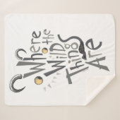 Waar de Wilde Dingen Grafisch Citaat zijn Sherpa Deken (Voorkant (horizontaal))