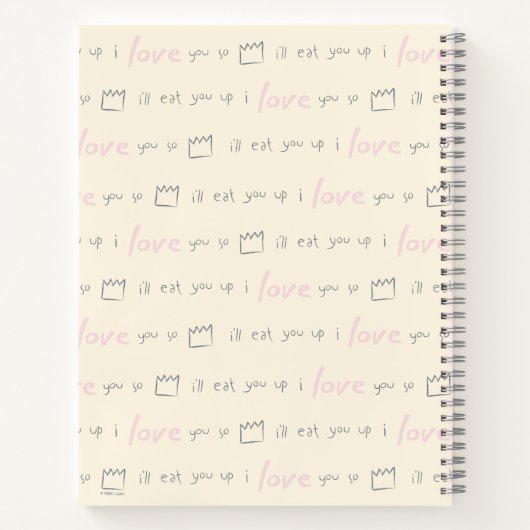 Waar de Wilde Dingen het Patroon van het Citaat Notitieboek (Achterkant)