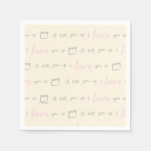 Waar de Wilde Dingen het Patroon van het Citaat Servet (Voorkant)