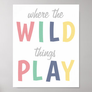 Waar de Wilde Dingen het Poster van de Playroom sp