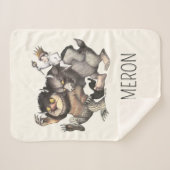 Waar de wilde dingen | Jouw namen toevoegen Sherpa Deken (Voorkant (horizontaal))