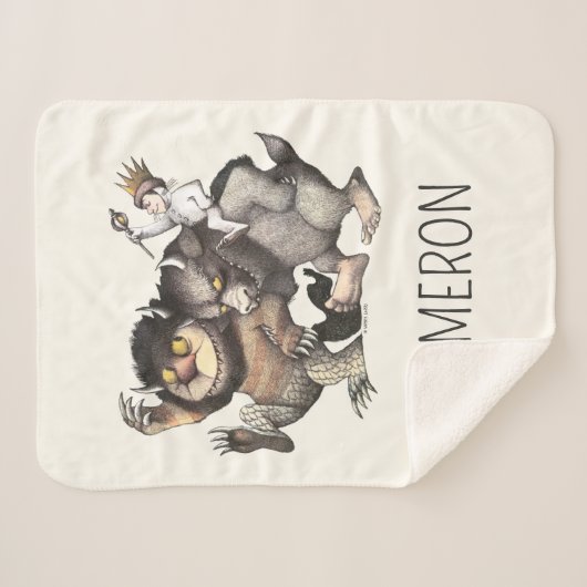 Waar de wilde dingen | Jouw namen toevoegen Sherpa Deken (Voorkant (horizontaal))