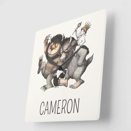 Waar de wilde dingen | Jouw namen toevoegen Vierkante Klok (Hoek)