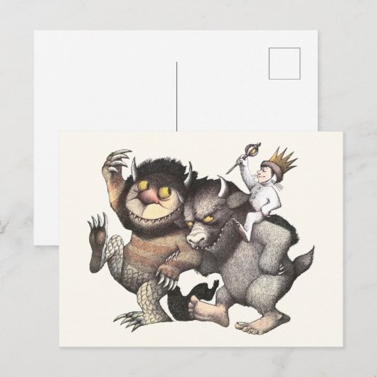 Waar de wilde dingen karakters zijn briefkaart (Voorkant / Achterkant)