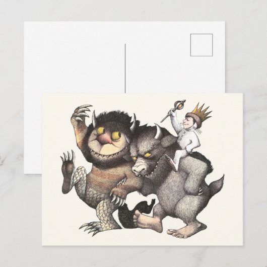 Waar de wilde dingen karakters zijn briefkaart (Voorkant / Achterkant)