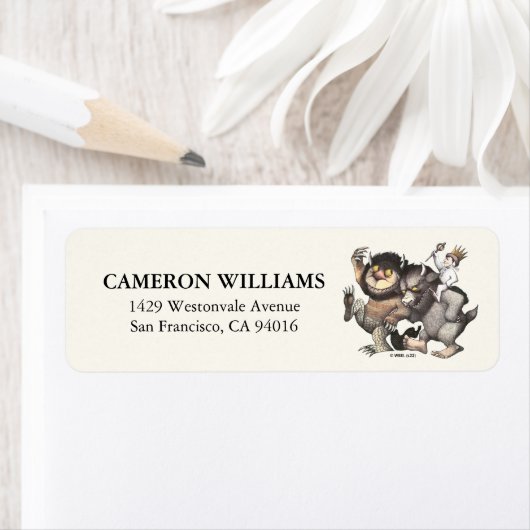 Waar de wilde dingen karakters zijn etiket (Insitu)