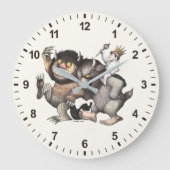 Waar de wilde dingen karakters zijn grote klok (Voorkant)