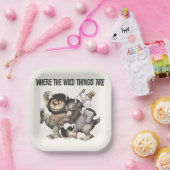 Waar de wilde dingen karakters zijn papieren bordje (Feest)