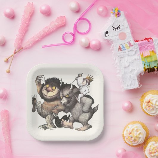 Waar de wilde dingen karakters zijn papieren bordje (Feest)