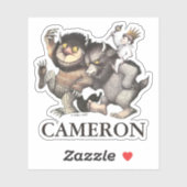 Waar de wilde dingen karakters zijn sticker (Vel)