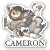 Waar de wilde dingen karakters zijn sticker (Voorkant)