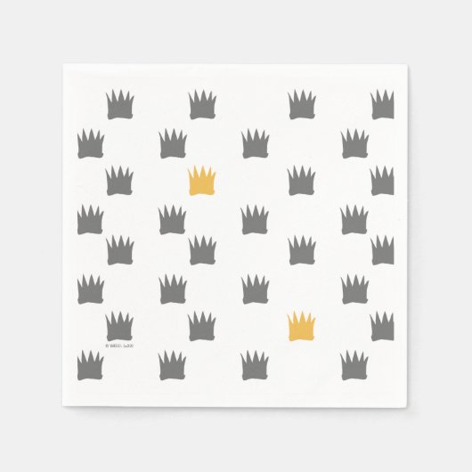 Waar de wilde dingen kroonpatroon zijn servet (Voorkant)