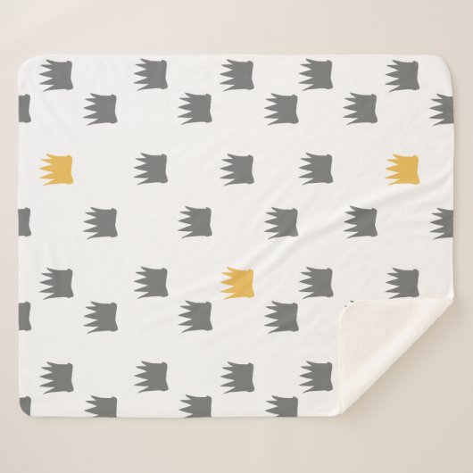 Waar de wilde dingen kroonpatroon zijn sherpa deken (Voorkant (horizontaal))