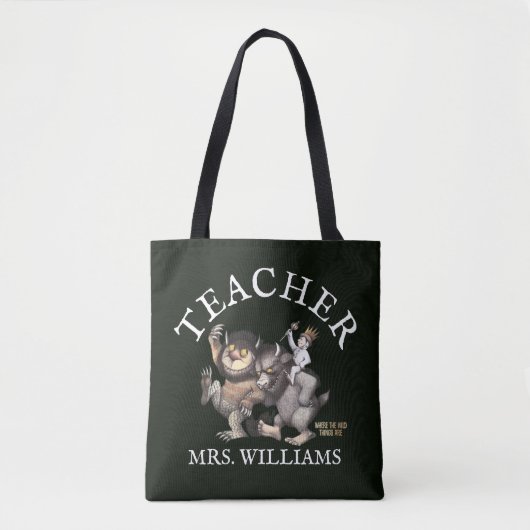 Waar de wilde dingen leraar zijn tote bag (Voorkant)