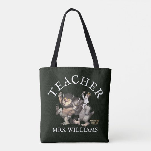 Waar de wilde dingen leraar zijn tote bag (Achterkant)