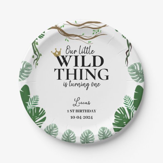 Waar de wilde dingen papieren borden zijn papieren bordje (Voorkant)