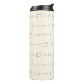 Waar de Wilde Dingen Quote Patroon Thermosbeker (Gedraaid links)