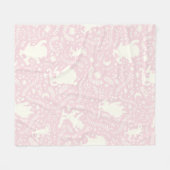 Waar de wilde dingen roze bloempatroon fleece deken (Voorkant (Horizontaal))