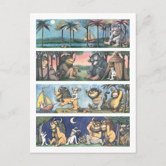 Waar de wilde dingen scènes zijn briefkaart (Voorkant)