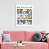 Waar de wilde dingen scènes zijn canvas afdruk (Insitu (Woonkamer))