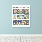 Waar de wilde dingen scènes zijn canvas afdruk (Insitu (Houten vloer))