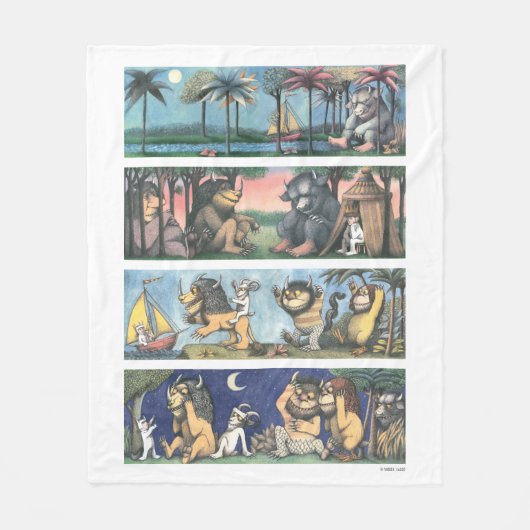 Waar de wilde dingen scènes zijn fleece deken (Voorkant)