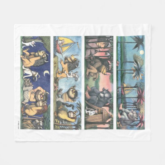 Waar de wilde dingen scènes zijn fleece deken (Voorkant (Horizontaal))