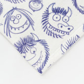 Waar de Wilde Dingen Schets Patroon zijn Fleece Deken (Hoek)