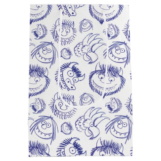 Waar de Wilde Dingen Schets Patroon zijn Medium Cadeauzakje (Achterkant)