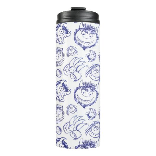 Waar de Wilde Dingen Schets Patroon zijn Thermosbeker (Voorkant)