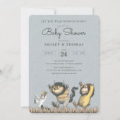 Waar de wilde dingen uitnodigingen van het Baby sh (Voorkant)