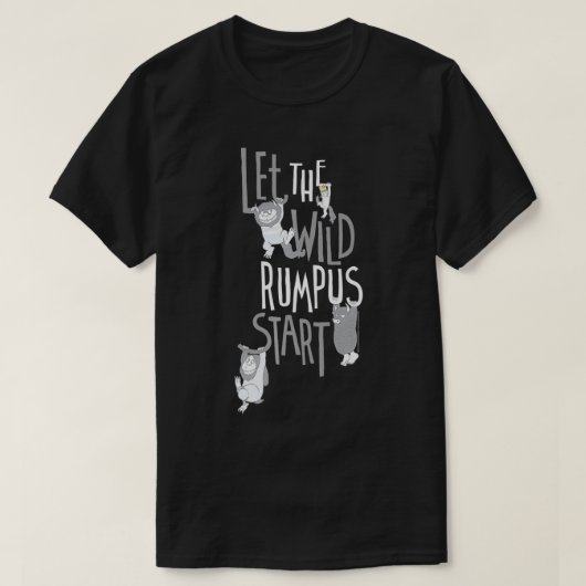 Waar de wilde dingen Wilde Rumpus zijn begint Prem T-shirt (Design voorkant)