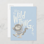 Waar de wilde dingen worden genoteerd - blauw briefkaart (Voorkant / Achterkant)