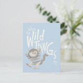 Waar de wilde dingen worden genoteerd - blauw briefkaart (Staand voorkant)