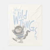Waar de wilde dingen worden genoteerd - blauw fleece deken (Voorkant)