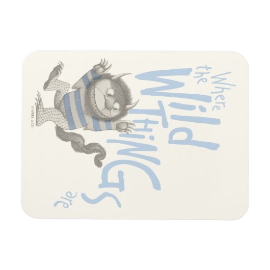 Waar de wilde dingen worden genoteerd - blauw magneet (Horizontaal)